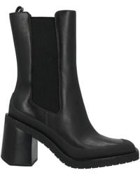 Tory Burch - Minimalist Square-Toe Leather Boots - Lyst