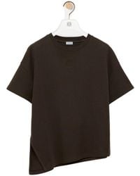 Loewe - Asymmetric Jersey T-Shirt - Lyst
