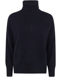 D.exterior - High-Neck Knit Sweater - Lyst