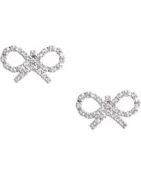 Self-Portrait - Micro Bow Embellished Earrings - Lyst