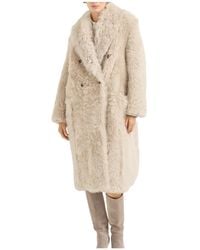 Brunello Cucinelli - Double-Breasted Shearling Coat - Lyst