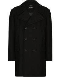Dolce & Gabbana - Double-Breasted Long-Sleeved Coat - Lyst
