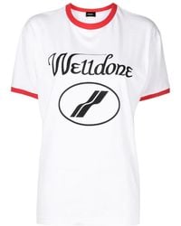 we11done - Logo-Print Crew-Neck T-Shirt - Lyst