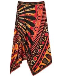 PUCCI - Pucci Asymmetric Draped Printed Skirt - Lyst