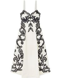 Ulla Johnson - Miray Cami Embroidered Midi Dress - Lyst