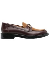 Tod's - Logo Plaque Round Toe Loafers - Lyst