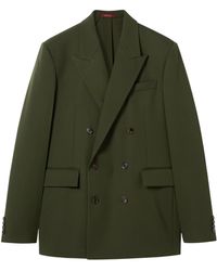Gucci - Double-Breasted Light Wool Gabardine Jacket - Lyst