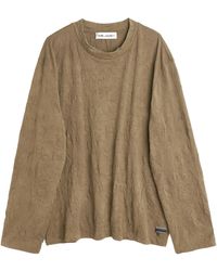 Our Legacy - Big Long-Sleeve Crinkle Jersey T-Shirt - Lyst