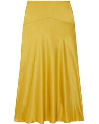 TOVE - Silk-Satin Midi Skirt - Lyst