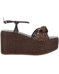 Twinset - Woven Platform Heeled Sandals - Lyst