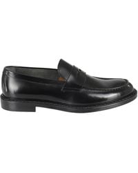 Doucal's - Penny-Slot Almond Toe Loafers - Lyst