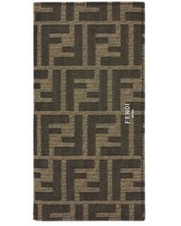 Fendi - Ff Jacquard Bi-Fold Wallet - Lyst