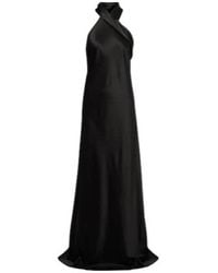Galvan London - Satin Halter Neck Gown - Lyst
