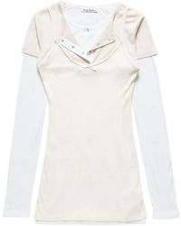 Acne Studios - Layered-Effect Bow-Detail Mini Dress - Lyst