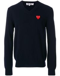 COMME DES GARÇONS PLAY - Sewn V-Neck Pullover - Lyst