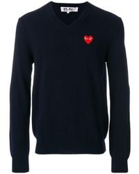 COMME DES GARÇONS PLAY - Sewn V-Neck Pullover - Lyst