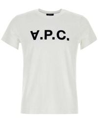 A.P.C. - Logo-Printed Crewneck T-Shirt - Lyst
