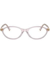 Miu Miu - Eyewear Oval Frame Glasses - Lyst