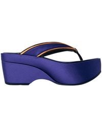Dries Van Noten - Satin Platform Thong Sandals - Lyst