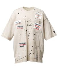 Maison Mihara Yasuhiro - Embellished Sticker T-Shirt - Lyst