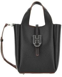 Hogan - Mini Logo-Plaque Top Handle Bag - Lyst