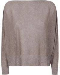D.exterior - Oversized Metallic Knitted Sweater - Lyst
