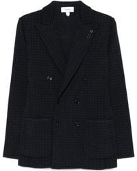Lardini - Houndstooth Double-Breasted Jacket - Lyst