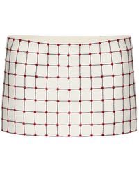 Valentino - Logo Embroidered Skirt - Lyst