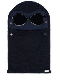 C.P. Company - Goggle-Detail Ribbed Knit Balaclava - Lyst