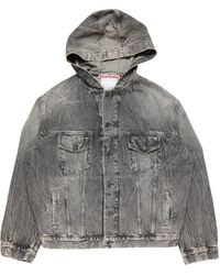 Acne Studios - Hooded Denim Jacket - Lyst