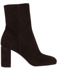 Prada - Triangle-Logo High-Heeled Boots - Lyst