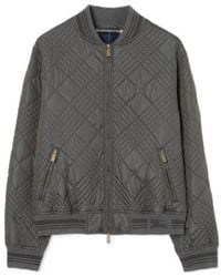Burberry - Micro Check-Stitch Rakewood Bomber Jacket - Lyst