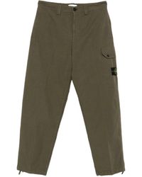 Stone Island - Logo Patch Straight-Leg Cargo Pants - Lyst