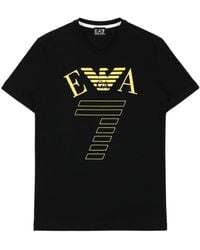 EA7 - Logo T-Shirt With Round Neck - Lyst