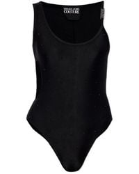 Versace Jeans Couture - Couture Logo Buckle Cut-Out Bodysuit - Lyst