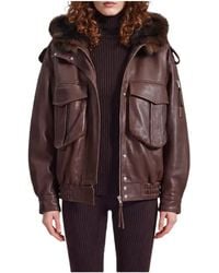 Frankie Shop - Shearling-Lined Hooded Aviator Jacket - Lyst