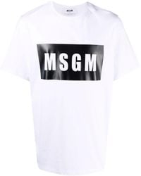 MSGM - Logo T-shirt - Lyst