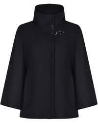 Fay - Hook-Closure Wool Cape - Lyst