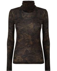 Pinko - Sheer Turtleneck Sweater - Lyst