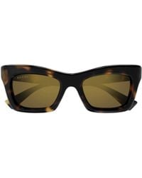 Gucci - Eyewear Rectangular Frame Sunglasses - Lyst