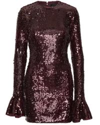 ROTATE BIRGER CHRISTENSEN - Squinned Crewneck Mini Dress - Lyst