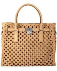 Michael Kors - Hamilton Woven Shoulder Bag - Lyst