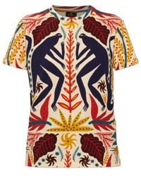 Etro - Colorful Patterned Crew Neck Short-Sleeved T-Shirt - Lyst