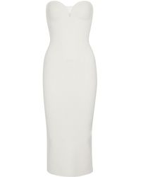 Galvan London - Thalia Strapless Midi Dress - Lyst