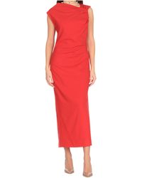 MSGM - Ruched Slim Fit Dress - Lyst