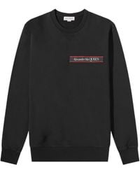 McQueen - Logo Patch Crewneck Sweatshirt - Lyst