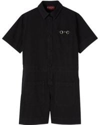 Gucci - Horsebit Denim Jumpsuit - Lyst