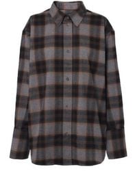 Rohe - Checked Cotton Flannel Shirt - Lyst