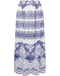 Borgo De Nor - Cotton-Blend Maxi Skirt - Lyst