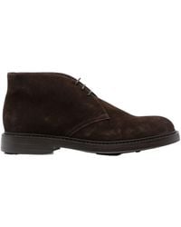 Doucal's - Round Toe Lace-Up Boots - Lyst